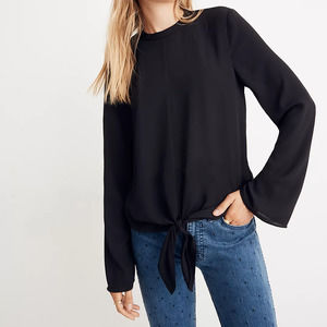 Madewell Bell-Sleeve Tie Top